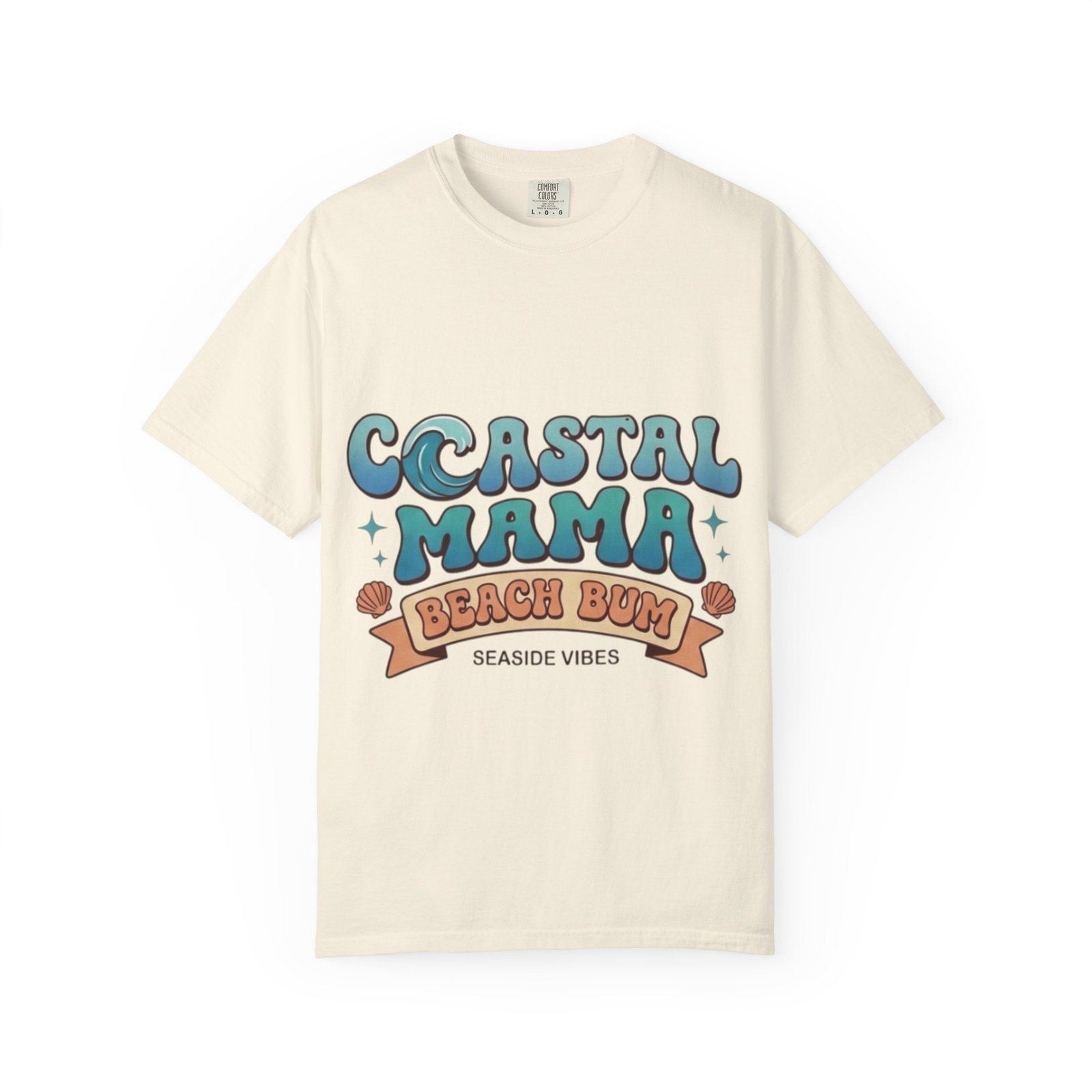 Coastal Mama Beach Bum T-shirt | Seaside Vibes Graphic Tee - Image 5