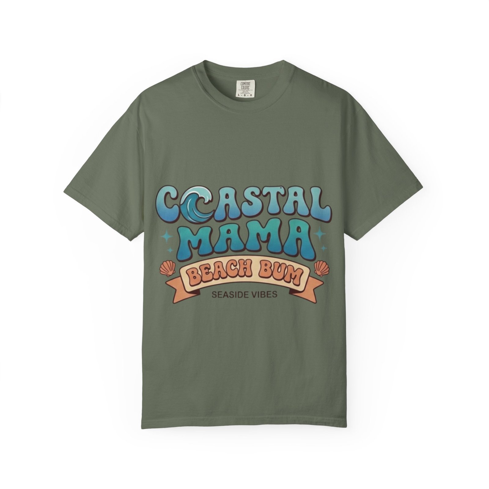 Coastal Mama Beach Bum T-shirt | Seaside Vibes Graphic Tee - Image 9
