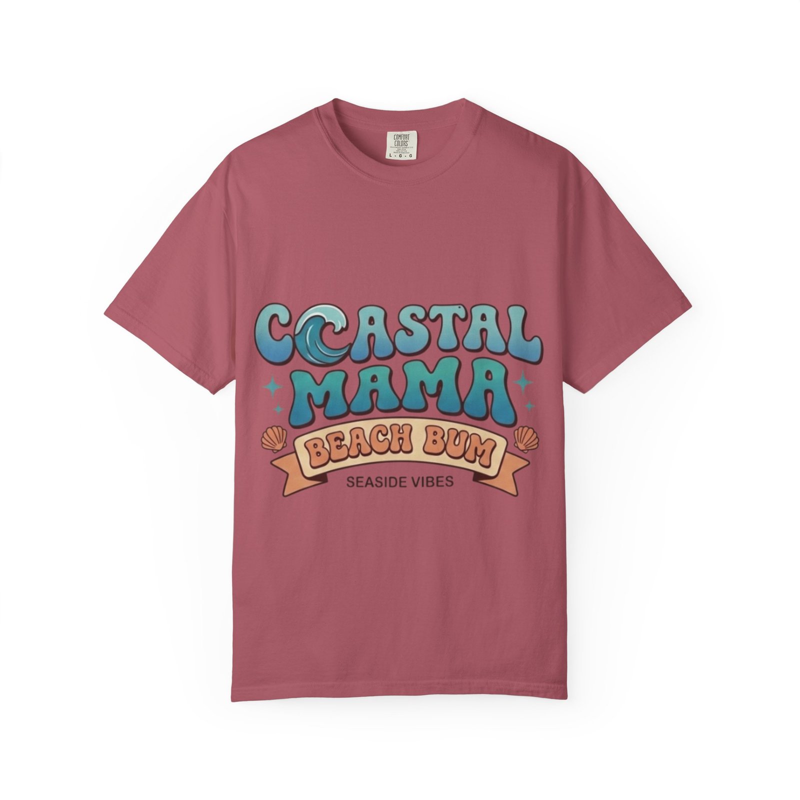 Coastal Mama Beach Bum T-shirt | Seaside Vibes Graphic Tee - Image 25