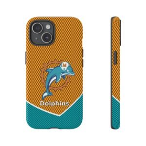 Dolphins Phone Case, Tough Cases, Miami Dolphins Merchandise, NFL Fan Gift, Protective Phone Cover, Sporty Accessories
