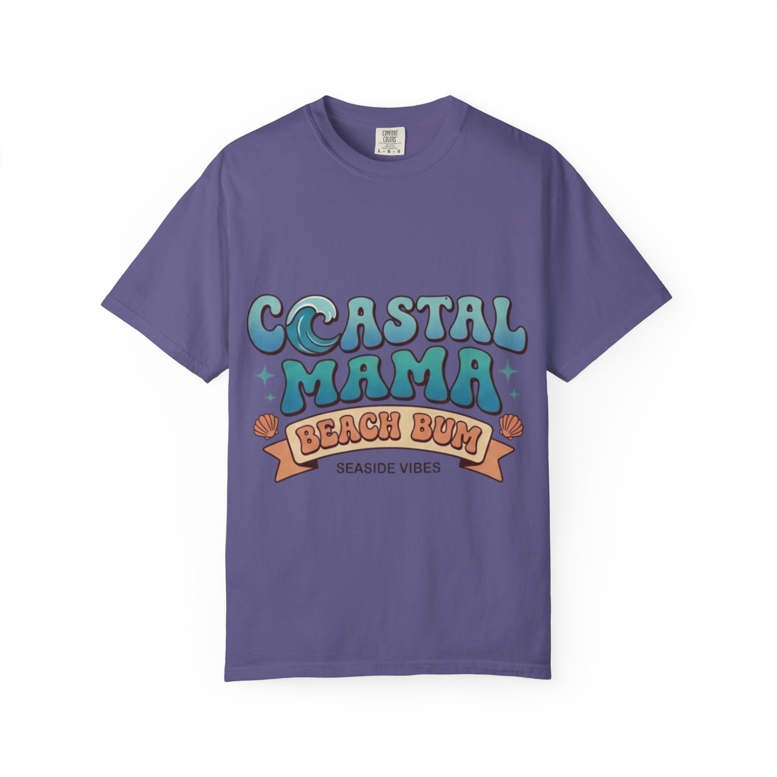 Coastal Mama Beach Bum T-shirt | Seaside Vibes Graphic Tee - Image 21