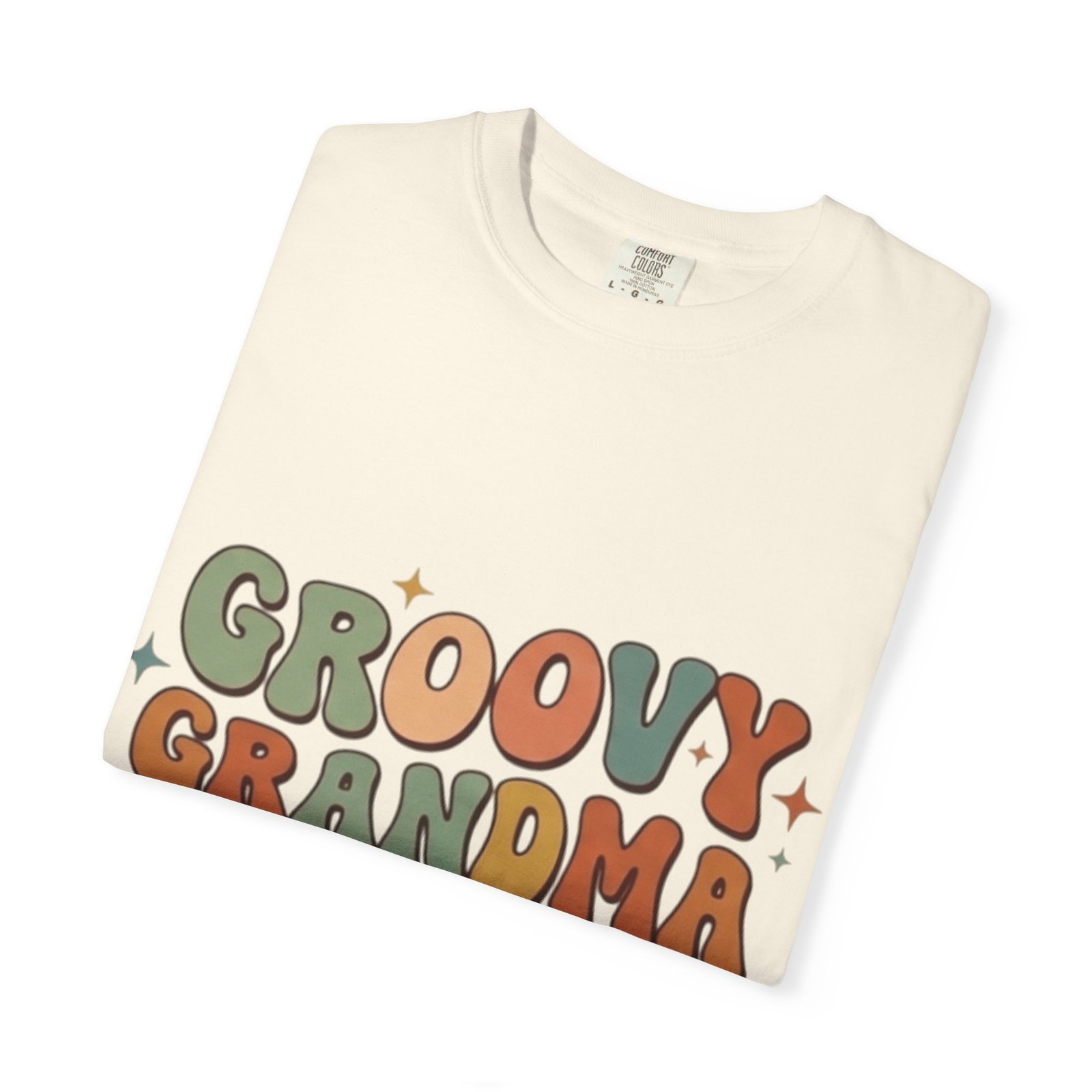 Groovy Grandma graphic T-shirt | Retro hippie typography, bear illustration - Image 7