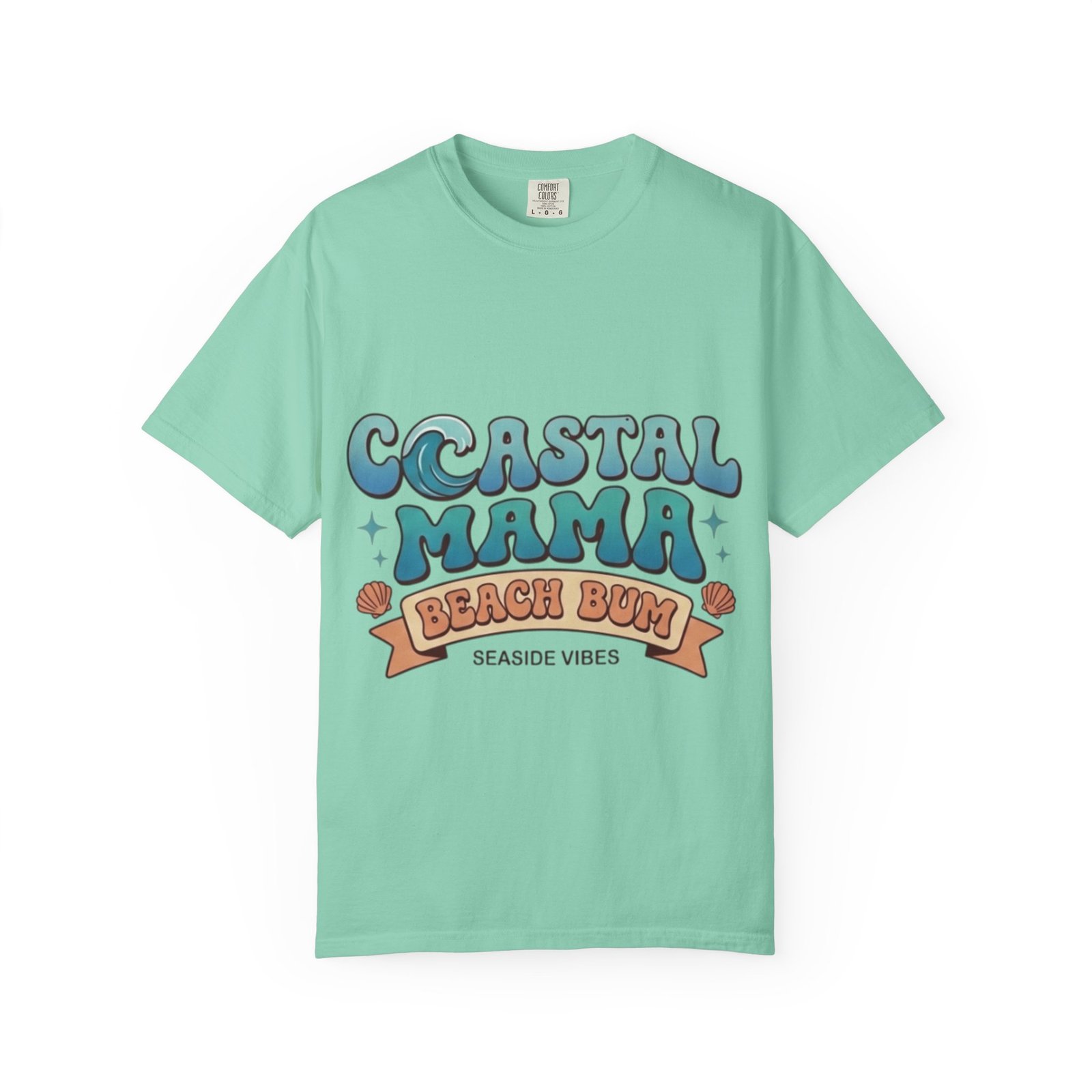Coastal Mama Beach Bum T-shirt | Seaside Vibes Graphic Tee - Image 13